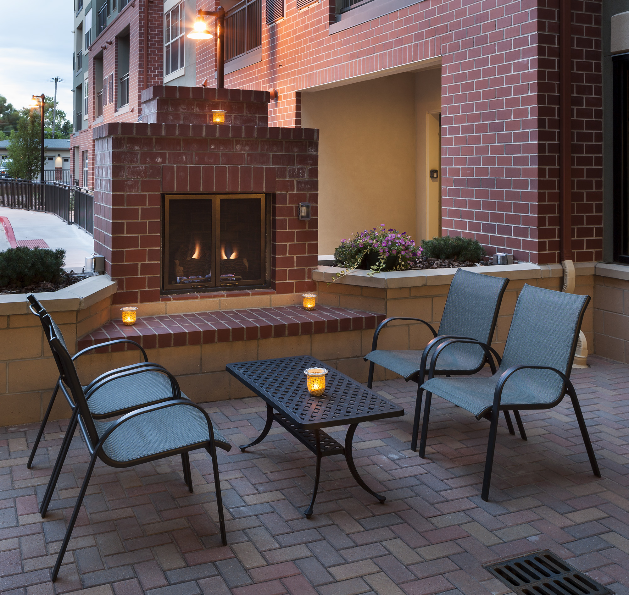 Courtyard Fireplace